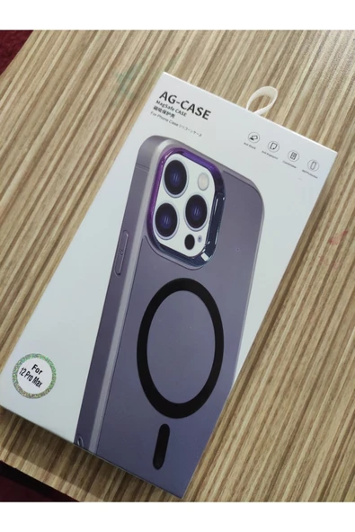 Urfakent Iphone12pro Max Mag Safe Kılıf Mat Arka Yüzey Wireless Şarj Özellikli Flet+toz Bandı Hediyeli