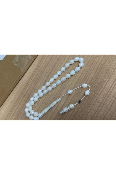 Urfakent Naim Şain Usta İşi 9x11 mm Okyanus İncisi El Yapımı Tespih - 2