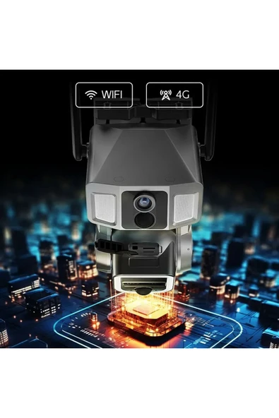 Urfakent 3 Lensli 4g Wifi Solar 2k Kamera-ikisi Bir Arada Üretim 10x Hibrit Zoom - 5