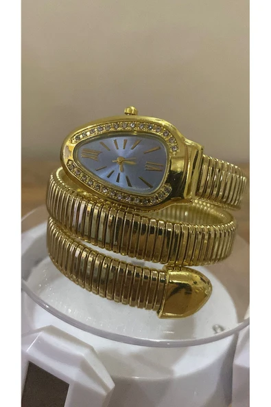 Urfakent Yeni Sezon 2025 Blvgari Model Ser Yılan Sarmal Kol Saati Gold Serisi - 3