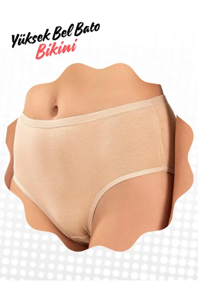 Berrak Yüksek Bel Bato Tarzında Bikini 3 Lü Adet Ekonomik Set (Ultra Kalitededir) - 3