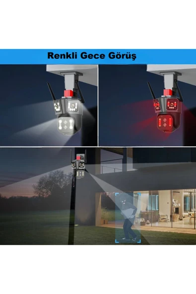 Urfakent Ipc360 3+1 Lens 10x Hibrit Zoom Wifi Ptz Kamera(hafıza Kartı Dahildir) - 4
