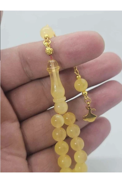 Urfakent Ukrayna Kaya Damla Kehribar (Altın Zincir Püskül Ve Kazaz 1000Ayar Gümüş Püskül) - Resim 4