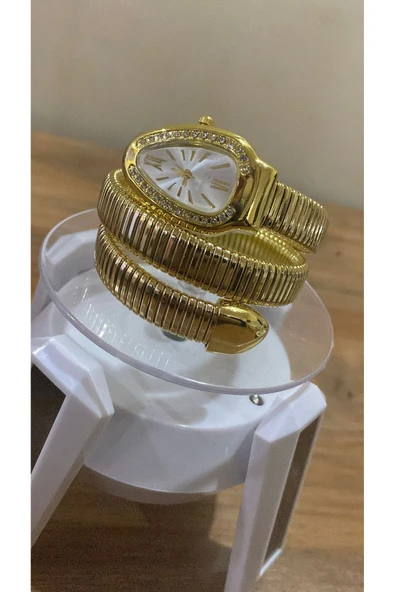 Urfakent Yeni Sezon 2025 Blvgari Model Ser Yılan Sarmal Kol Saati Gold Serisi