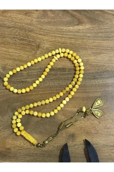 Urfakent Damla Kehribar 925 Ayar Gümüş Püskül