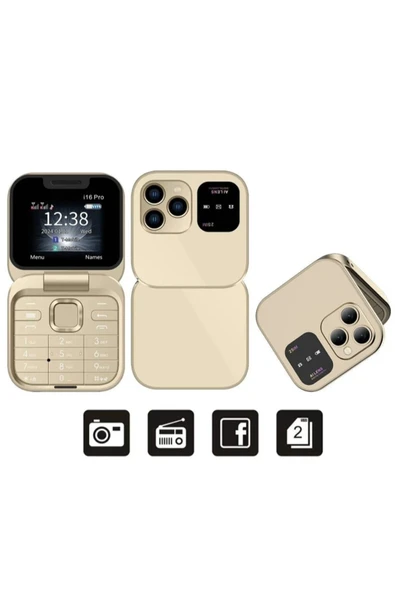 shop Flip Model Kapaklı Tuşlu Telefon Farklı Ses Modu Çift Sim Kartlı