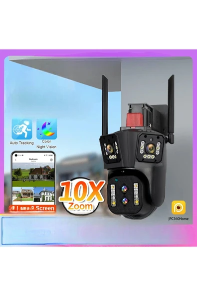 Urfakent Ipc360 3+1 Lens 10x Hibrit Zoom Wifi Ptz Kamera(hafıza Kartı Dahildir) - 5