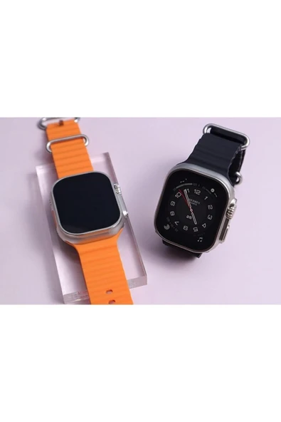 Urfakent Watch 8 Ultra H11 Ultra Plus Aktif Pusula Oyun Modu Üç Kordon 2023 Model 49mm Vidalı 450mah 2.02inc - 2