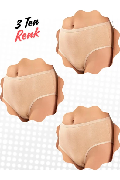 Berrak Yüksek Bel Bato Tarzında Bikini 3 Lü Adet Ekonomik Set (Ultra Kalitededir)