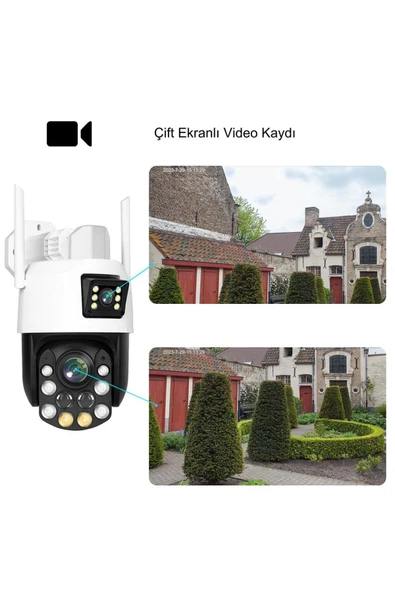 Urfakent İcsee 6 MP Çift Kameralı 36X Optik Zoom Büyük Kasalı PTZ Wifi Kamera(Hafıza Kartı Dahildir) - 4