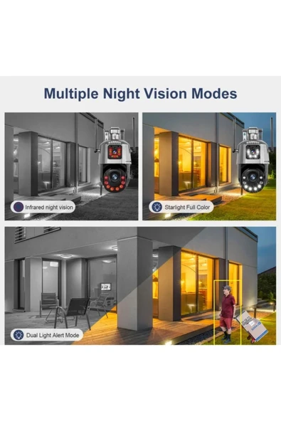 Urfakent İcsee 6 MP Çift Kameralı 36X Optik Zoom Büyük Kasa PTZ Wifi Kamera(Hafıza Kartı Dahildir) - 5