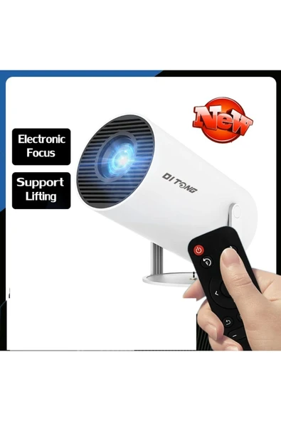 Urfakent 4K Android İşletim Sistemli Projeksiyon Cihazı+Dahili Hoperlö Ve Taşına Bilir Kompakt