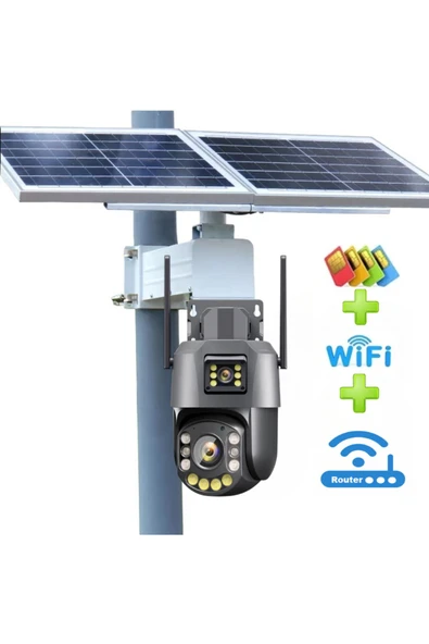 Urfakent 4G+WIFI+ Modemli Kamera 3si Bir Arada Üretim 36X Optik Zoom Solar Kamera Seti - Resim 3