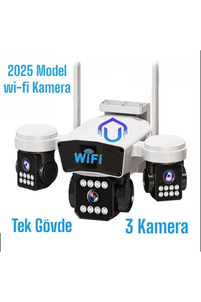 Urfakent 3 Kameralı Ptz Wi̇fi Kamera 2025 Yeni Ürün(hafıza Kartı Dahildir) - Resim 2