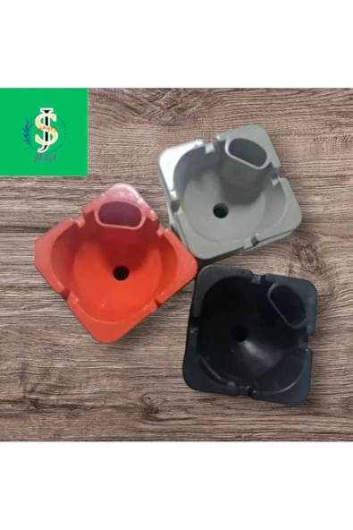 KEMBOSS Kokusuz Küllük Çakmaklık Bölmeli Kül Tablası (3LÜ 3 ADET FARKLI RENK) Kaliteli Plastik