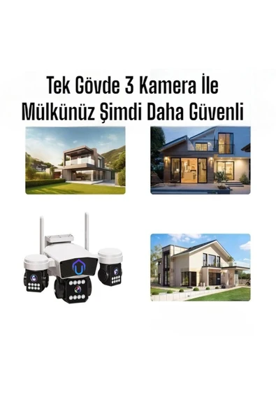 Urfakent 3 Kameralı Ptz Wi̇fi Kamera 2025 Yeni Ürün(hafıza Kartı Dahildir) - Resim 4