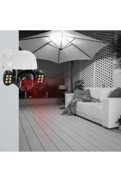 Urfakent 4k Ip Poe Kamera Dış Mekan 8mp Ir 40m Ptz Speed ??dome Kamera Hafıza Kartı Dahildir Hediyelidir - Resim 2