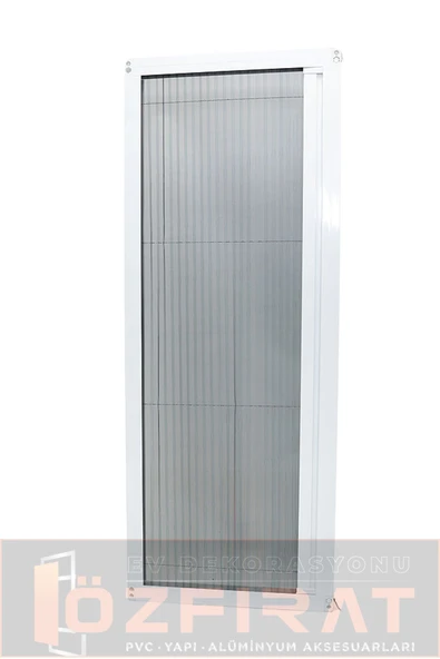 ÖZFIRAT PVC YAPI Akordeon Pileli Pilise Pencere Sineklik Beyaz, 70*130 Cm. Istenilen Ölçüde - Resim 2