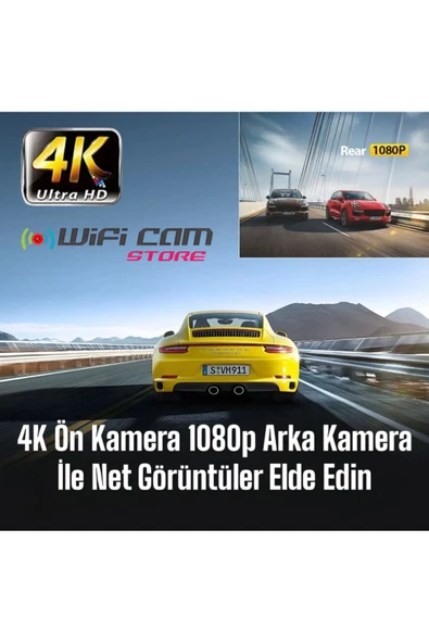 WİFİCAM 4K Yüksek Kalite Ayna Araç Kamerası - 5