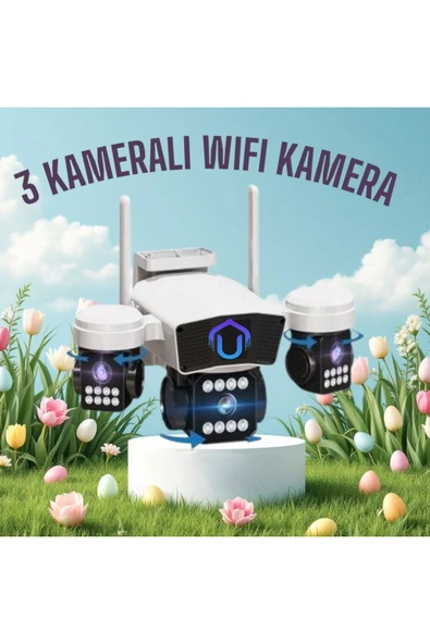 Urfakent 3 Kameralı Ptz Wi̇fi Kamera 2025 Yeni Ürün(hafıza Kartı Dahildir) - Resim 3