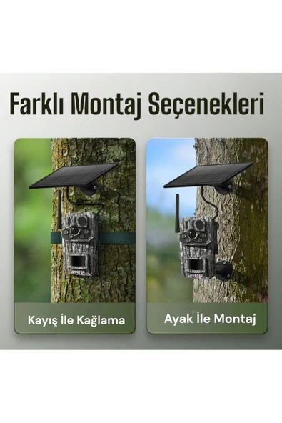 Urfakent 3 Sensörlü GPS Destekli 4G Sim Kartlı Solar Foto Kapan Kamera - Resim 6