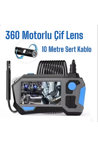 Urfakent 360 Motorlu Ekranlı Çift Lensli 5 Metre Yılan Kamera(TF Kart Girişlidir) - 7