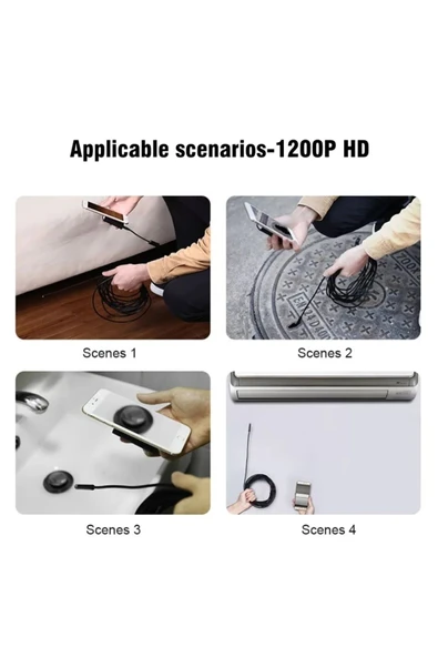 Urfakent 3 Lensli WİFİ Yılan Kamera 5 Metre Ve 10 Metre Seçenekli - Resim 6