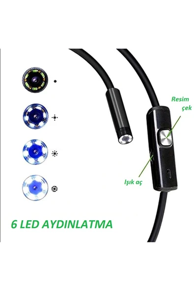 Urfakent Yılan Kamera 10 Metre Sert Kablo - Resim 5