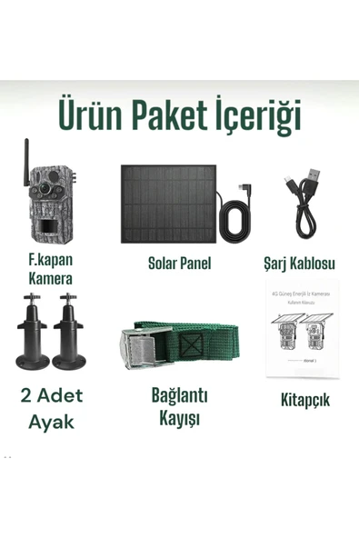 Urfakent 3 Sensörlü GPS Destekli 4G Sim Kartlı Solar Foto Kapan Kamera ürün görseli