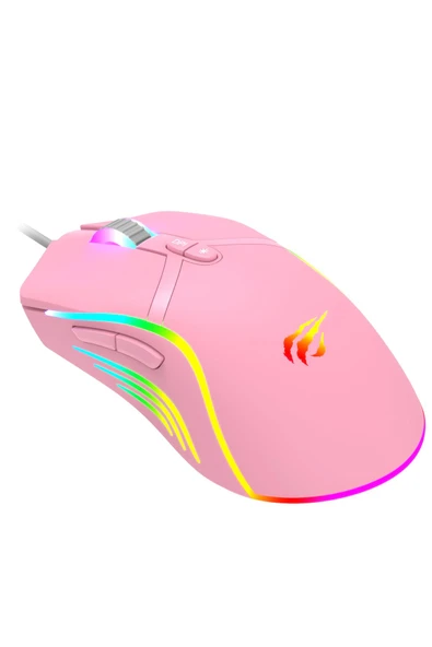 Havit Gkcx MS1026 RGB Uyumlu Pembe Gaming Oyuncu Mouse 6400DPI New Desng 1017785