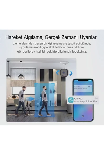 Urfakent 2K İç Mekan Wifi Kamera Gece Görüş-Ses-İnsan Algılama - 5