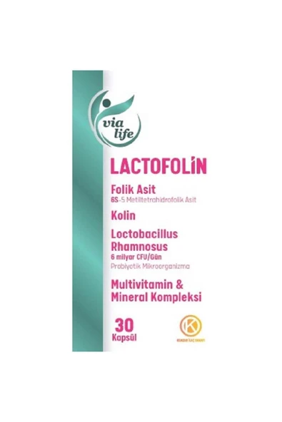 Lactofolin Folik Asit, Kolin, Probiyotik, Multivitamin 30 Kapsül - 4