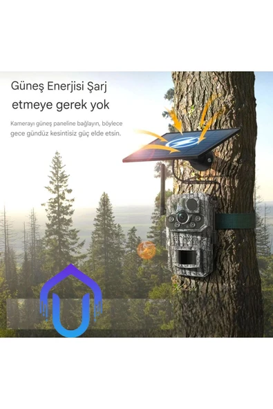 Urfakent 3 Sensörlü GPS Destekli 4G Sim Kartlı Solar Foto Kapan Kamera - Resim 8