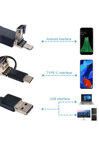 Urfakent 3 Lensli WİFİ Yılan Kamera 5 Metre Ve 10 Metre Seçenekli - Resim 3