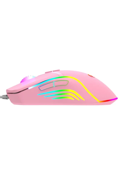 Havit Gkcx MS1026 RGB Uyumlu Pembe Gaming Oyuncu Mouse 6400DPI New Desng 1017785 - 3