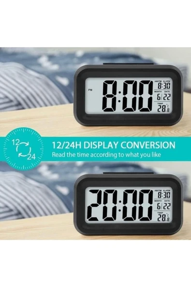 Urfakent Alarmlı Dijital Masa Saati Video Kamera(Hafıza Kartı Dahildir) - Resim 3