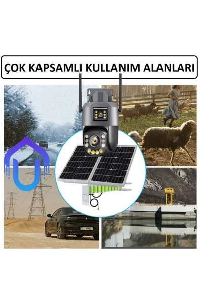Urfakent 4G+WIFI+ Modemli Kamera 3si Bir Arada Üretim 36X Optik Zoom Solar Kamera Seti - Resim 6