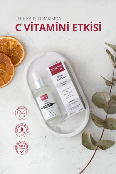 Dermoten Leke Karşıtı Cilt Aydınlatıcı, Arbutin, Niacinamide Ve C Vitaminli Cilt Bakım serumu 30 ml - 2