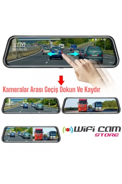 WİFİCAM 4K Yüksek Kalite Ayna Araç Kamerası - 7