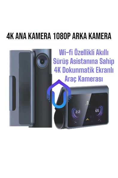 Urfakent 4K Yüksek Kalite Wifi Araç Kamerası Sürüş Asistanı Ve Dokunmatik Ekran Özellikli - 2