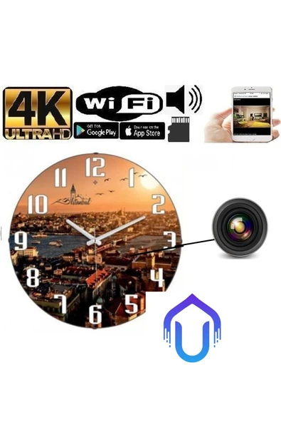 Urfakent 4k Hd Wifi Akıllı Duvar Saati
