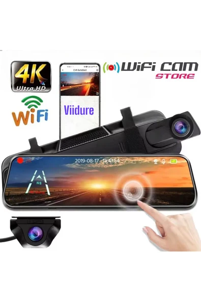 WİFİCAM 4K Yüksek Kalite Ayna Araç Kamerası - 3