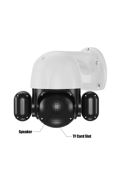 Urfakent 4k Ip Poe Kamera Dış Mekan 8mp Ir 40m Ptz Speed ??dome Kamera Hafıza Kartı Dahildir Hediyelidir - Resim 4