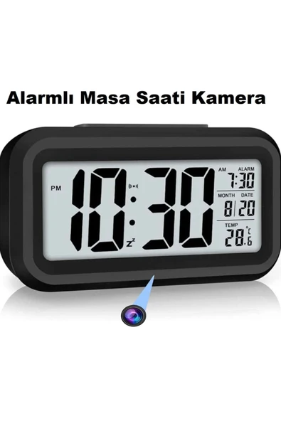 Urfakent Alarmlı Dijital Masa Saati Video Kamera(Hafıza Kartı Dahildir) ürün görseli