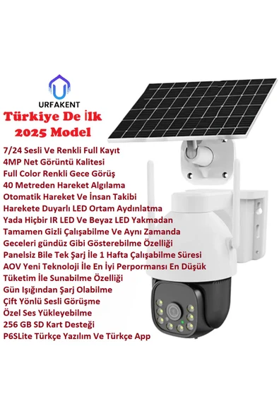 Urfakent TR De İlk Geceyi Gündüz Gösteren 4G Solar Kamera - Resim 3