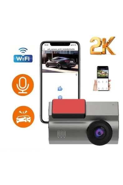 Urfakent 2.5K Ekranlı 2 Kameralı WİFİ Araç Kamerası +Park Kiti+Hafıza Kartdı Dahildir - 5
