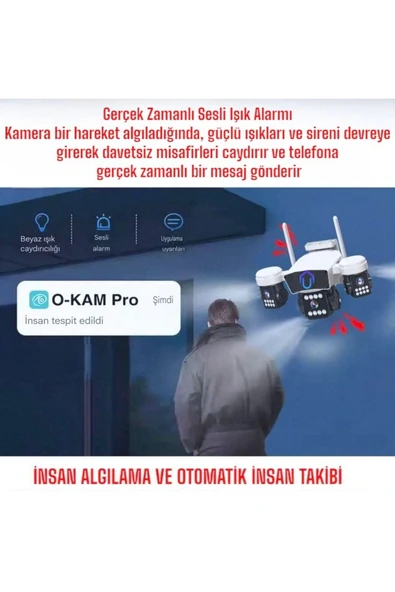 Urfakent 3 Kameralı Ptz Wi̇fi Kamera 2025 Yeni Ürün(hafıza Kartı Dahildir) - Resim 6