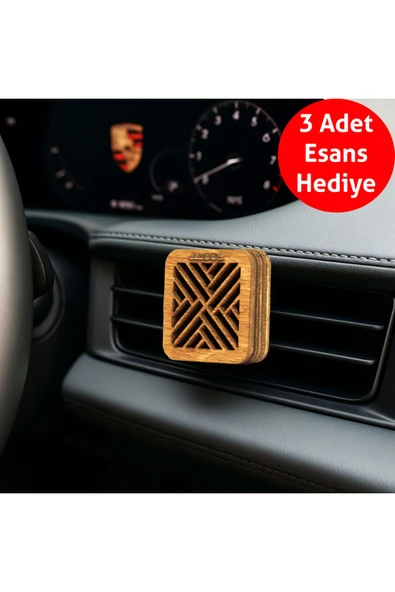 Frager Ahşap Araba Kokusu Difüzör Oto Koku Amber GülBahçe BabyMist Hediye Esansmk09