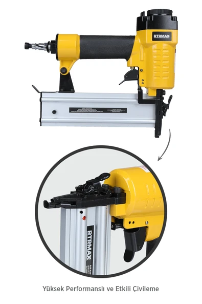 RTM0138 Havalı Çivi Çakma Tabancası 10-50 mm Çantalı - Resim 2