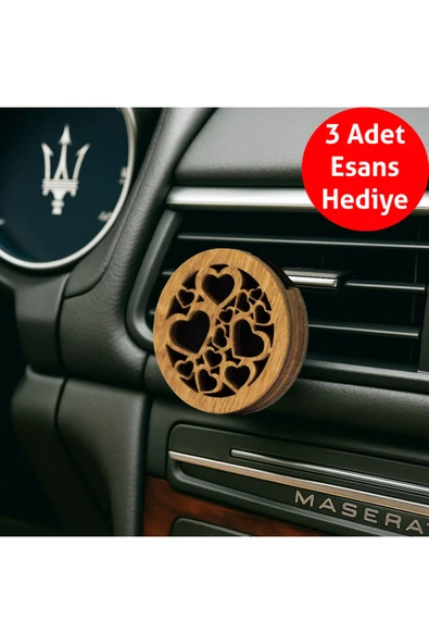 Frager Ahşap Araba Kokusu Difüzör Oto Koku Gül Lilac Lotus Hediye Esans m012